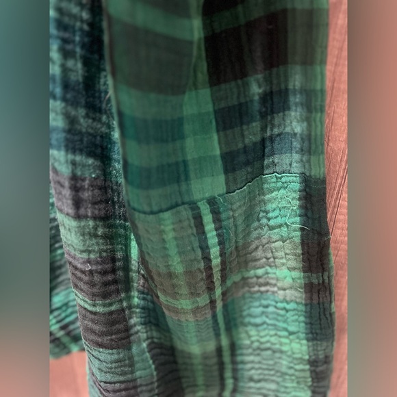 Raquel Allegra Women’s  Designer Green cross 100% Cotten Green Oversized 3-L-XL - Picture 4 of 7